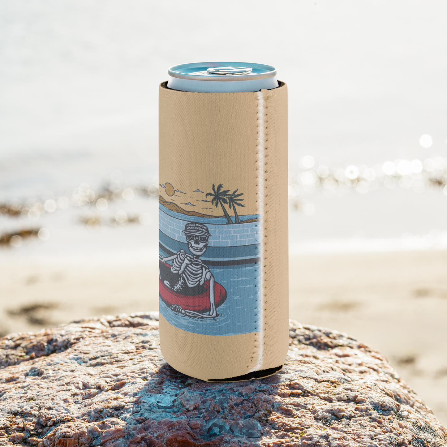 Summer Skeleton Can Cooler
